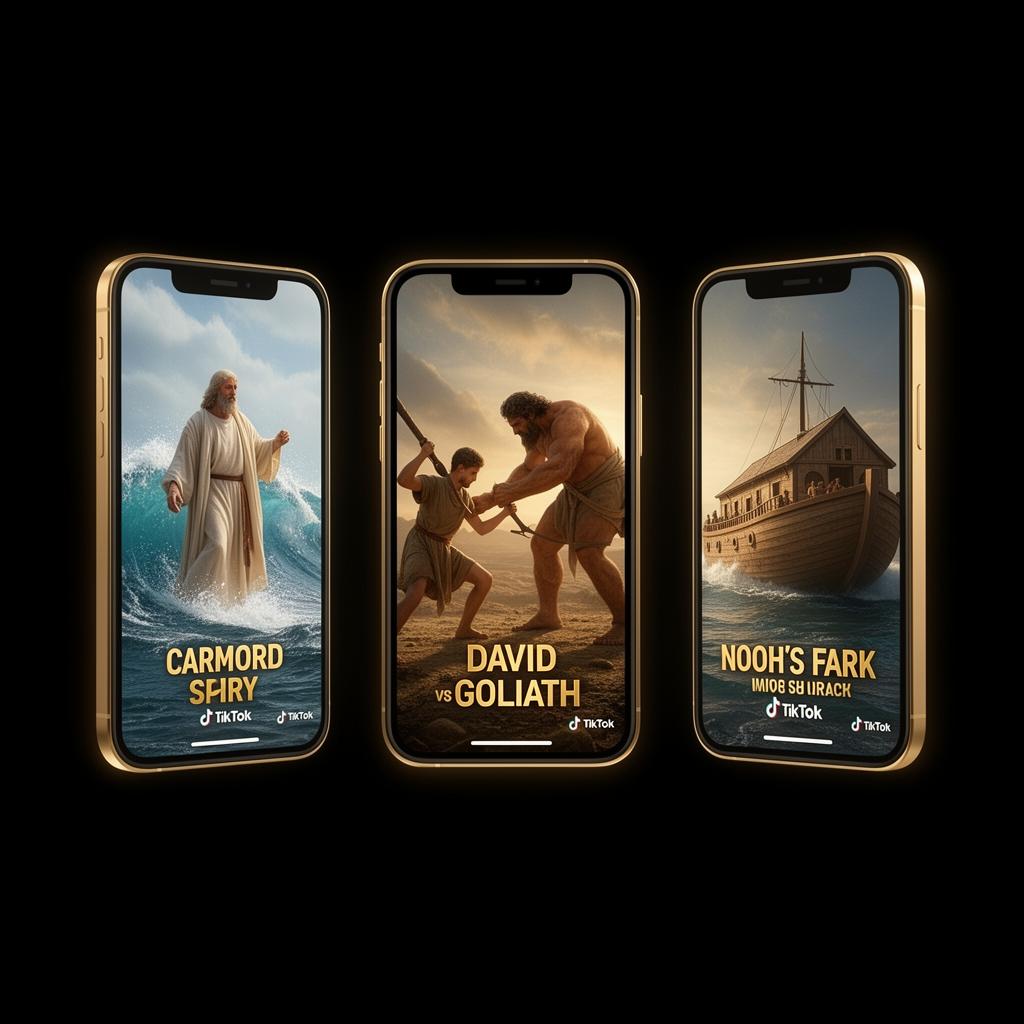 Pré-visualização dos cortes em três celulares
